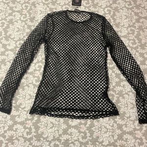 Black Fishnet Top